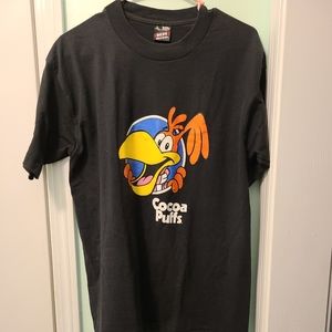VTG 90s Cocoa Puffs Cuckoo Bird Snack Food Cereal Promo SINGLE STITCH T Shirt.